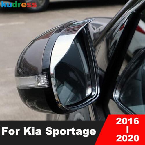 Car Styling For KIA Sportage 2017 2018 External Rearview Visor Rearview Mirror Rain Eyebrow Decoration Cover Sticker 2pcs