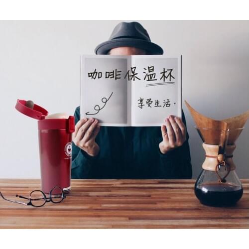 380ml Double Wall Stainless Steel Bounce cover Cup Travel mug portable thermoses portable drinkware coffee tea Thermocup