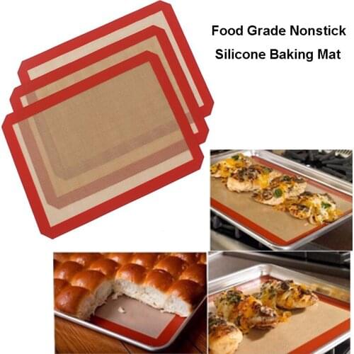 4pcs Large Size Nonstick Silicone Baking Mat Heat Resistant Glass Fiber Dough Rolling Sheet Pad For Cake Baking Liner Pastry