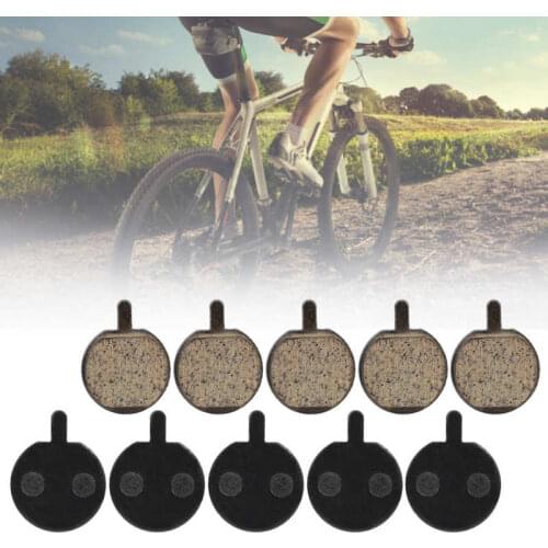 5 Pairs/Pack Durable Disc Brake Pads Replacement Semi-Metallic Resin Parts for Electric Bicycle Mountain Bike Accessories