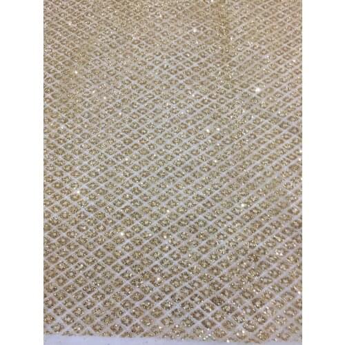 5 Yards/lot aso ebi style tulle net lace with gold glitter african lace fabric for wedding SYJ-3243