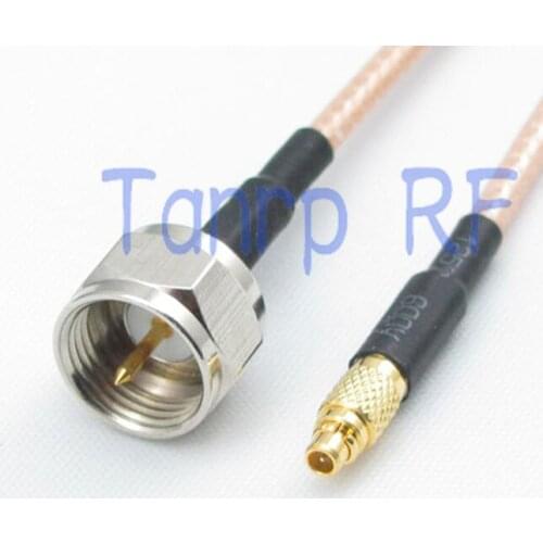 50CM Pigtail coaxial jumper cable RG316 extension cord 20in MMCX male plug to F male plug RF adapter connector