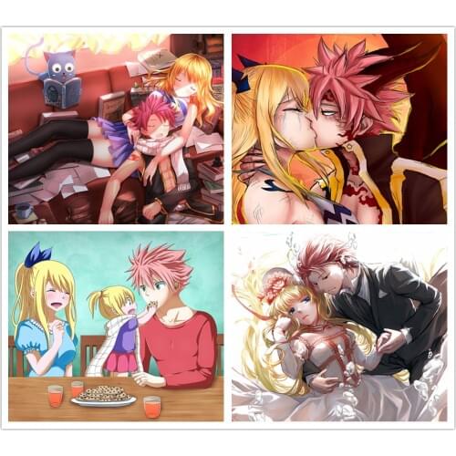 Diamond Painting Fairy Tail 5D DIY Diamond Embroidery Painting Japanese Animation Mosaic Cross Stitch Kit Craft Wall Decoration