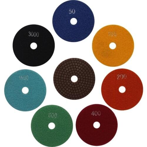 100mm Diamond Metal Polishing Iron Pads Sanding disc with Copper Grit 50-3000 Sharp Polisher for Granite Marble Concrete Granite