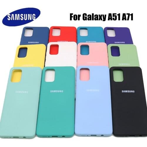 Samsung Galaxy A51 A71 Case High Quality Soft Silicone Cover Samsung Galaxy a71 a51 Protector Shell With Logo&Buttons