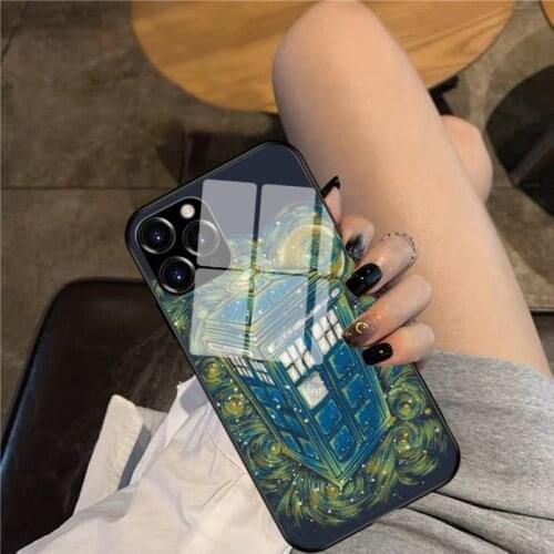 The Doctor in the starry night Phone Case Glass Phone Case For iphone 12 11 Pro Max XS XR X 8 7 Plus SE2 Case