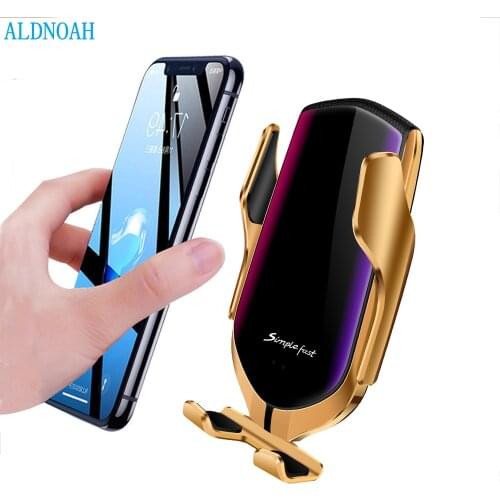 Smart Sensor Automatic Clamping Car Wireless Charger Stand Air Outlet Multifunction Phone Holder Auto Wireless Charging Bracket