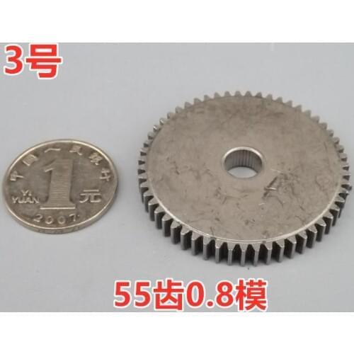 55-tooth 0.8 modulus metal gear double-layer gear speed reduction gearbox iron gear box