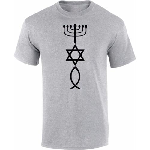 Hanukkah Lamp Star of David Early Christian Fish Sign Religious iMens Tee Mens T-Shirt Gift More Size and Colors-A917