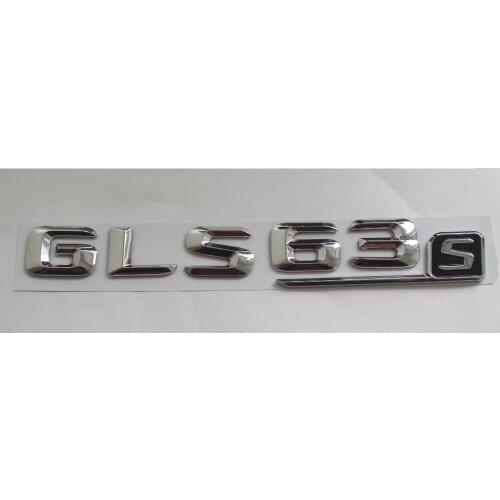 Chrome ABS GLS63s Plastic Car Trunk Rear Letters Badge Emblem Emblems Decal Sticker for Mercedes Benz GLS Class GLS63 S AMG