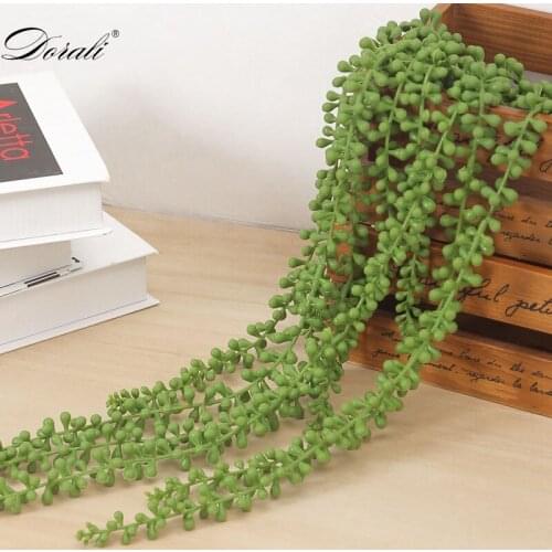 3 Branch Artificial Flower String PU Fake tear of lover Wall Hanging Plant Succulents Garden Wreath Home Wedding Decor