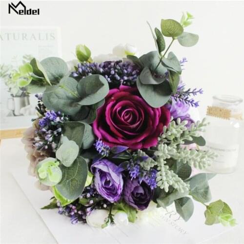 Artificial Peony HydrangeaFlowers Bouquet Silk Flower Bundle for Home Party Decor Wedding Bouquet Flower Fall Decor Fake Flower