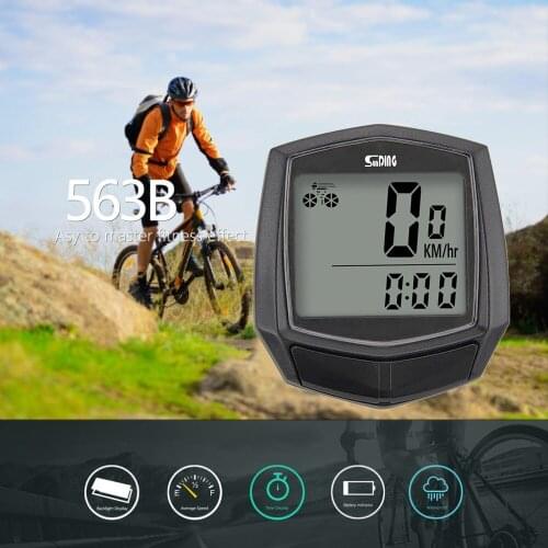 Waterproof Cycling Bike Wired Computer With LCD Digital Display Bicycle Odometer Speedometer Stopwatch Speed Counter Riding Part