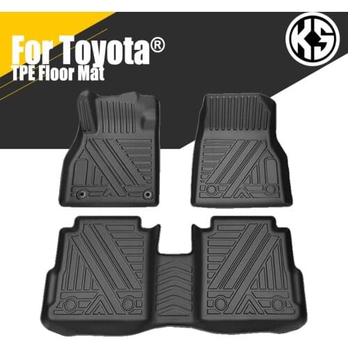 Car Floor Mats For Toyota LEVIN Highlander IZOA Corolla WILDLANDER VIOS TPE Rubber Waterproof Non-Slip Fully Surrounded Floor