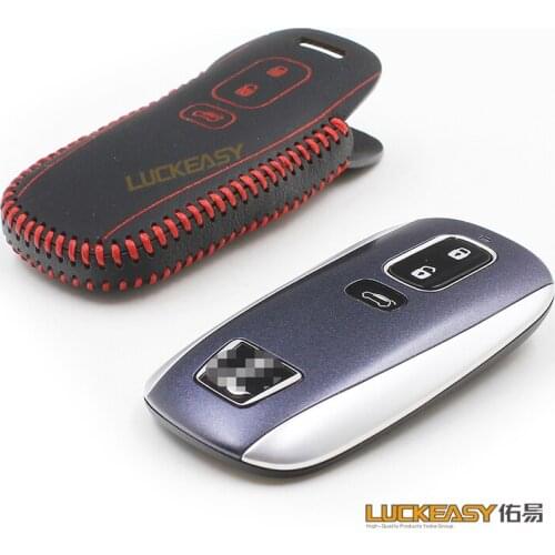 Luckeasy key cover luxgen U6 2014 leather car key case