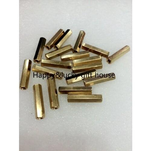 M3 6+20MM hollow pillars copper pillars M3 20mm double-pass hexagonal pillars column spacing Hot sale Free shipping