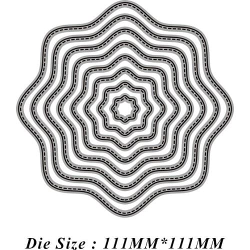 Multi-layer Flower Base Border Metal Cutting Dies Scrapbook Paper Craft Knife Mould Stencils 2021 New Making Die Cuts