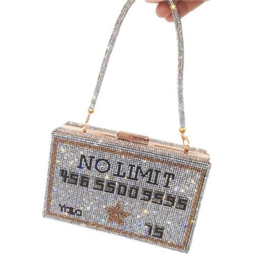 New Fashion Rhinestone Purse Bling Party Luxury Crystal Handbag Evening Handbags Shoulder Wedding Dinner Diamond Bags For Women