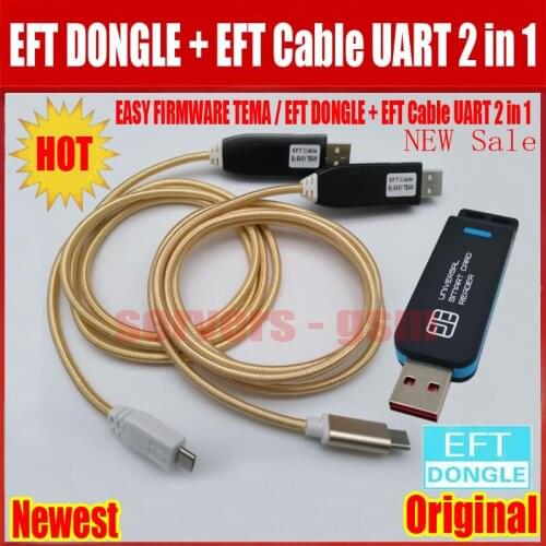 2021 Newest 100% Original EFT DONGLE/EASY FIRMWARE TEMA / EFT KEY + EFT Cable UART 2 in 1