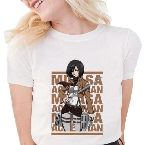 Attack On Titan Japanese Anime T Shirt Women Cute Fashion Graphic Tees Casual White Tops New Harajuku T-shirt Kwaii Top Tshirt