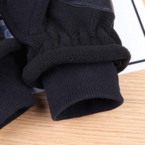 Women Men Winter Polar Fleece Half Finger Flip Gloves Double Layer Thicken Touch Screen Fingerless Convertible Mittens Wrist