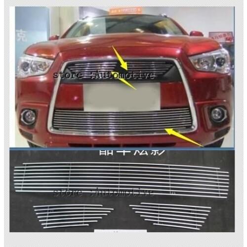2010-2012 for Mitsubishi ASX stainless steel Front Grille Around Trim Racing Grills Trim