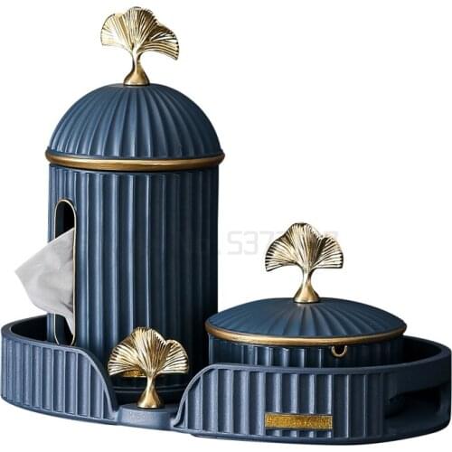 Nordic tissue box creative modern living room tray ashtray set dining table drawer