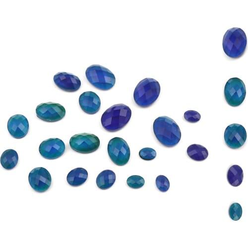 8 10 12 14 16mm Glass Color Change Temperature Sensing Dome Seals Cabochon Oval Flatback Multicolor Faceted DIY Making Jewelry