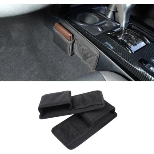 Gear Shift Storage Bag Organizers Pocket for Toyota 4Runner 2010-2017 2018 2019 2020 Car Interior Accessories Oxford Cloth Black