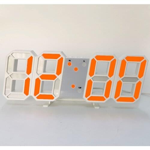 LED Digital Clock Wall Desktop Clock Luminous Plastic 3D Alarm Clock Temperature Calendar Display Home Decoration Ornaments