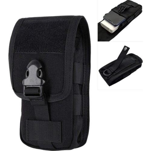 Universal multifunctional mobile phone bag tactical smartphone bag EDC protective sleeve Molle Gadget Bag Case with loop hook