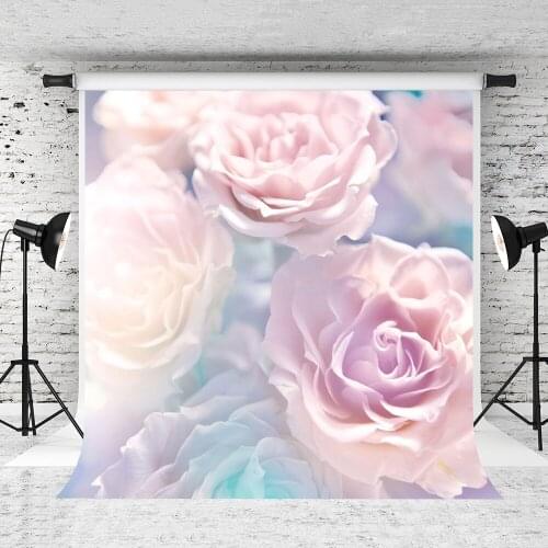 VinylBDS Floral Photography Backdrops White Pink Flowers Photography Backdrops Photo Studio Children Prop Backdrops