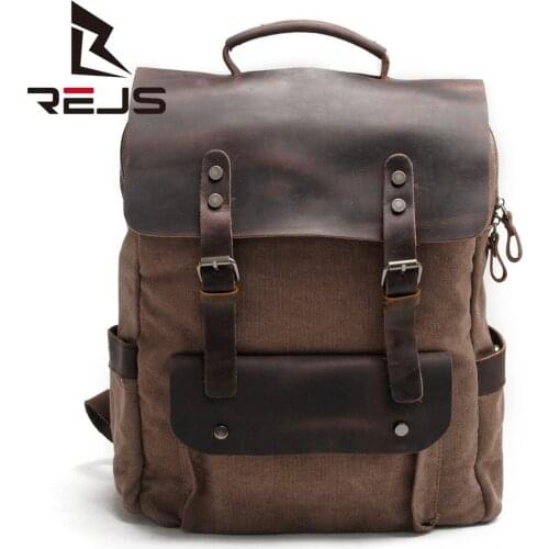 2020 Vintage Travel Backpack Men Casual Canvas Preppy Style Backpacks Outdoor Waterproof Multifunction Climbing Bag mochila