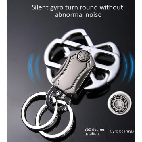 Upscale Luxury Metal Fingertip Gyroscope Keychain Car Keychain Pendant For Audi BMW Benz Mazda Toyota Renault Audi Ford