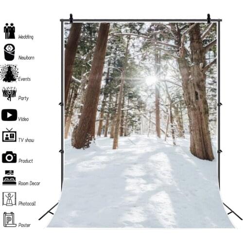 Yeele Photocall Winter Landscape Background Photography Forest Snow Baby Portrait Backdrop Photographic Photo Studio Photozone