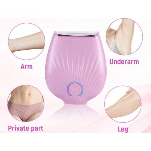 Pink Women Hair Removal Ladies Body Shaver USB Recharge Waterproof Wet Dry 2 Ways Lady Shaver Painless Hair Remover