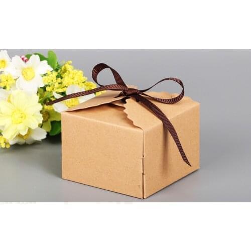 10pcs White Craft Paper Gift Box Brown Packaging Jewelry Box Candy Box Solid Color Kraft Paper Box Cardboard Handmade Soap Box
