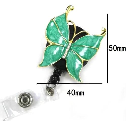 10pcs/lot Fancy Enamel Retractable Animal Butterfly Teacher ID Badge Holder/badge reel gift for nurse