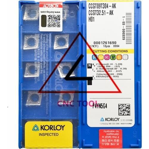 CCGT09T304-AK H01 10pcs Original Korea KORLOY Cutting Tool