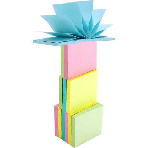 12 Pads 4A 303x12-Z Sticky Pop-up Notes 3 x 3 Inches Pastel Assorted Planner Stickers Kawaii Notepad Notes School Supplies