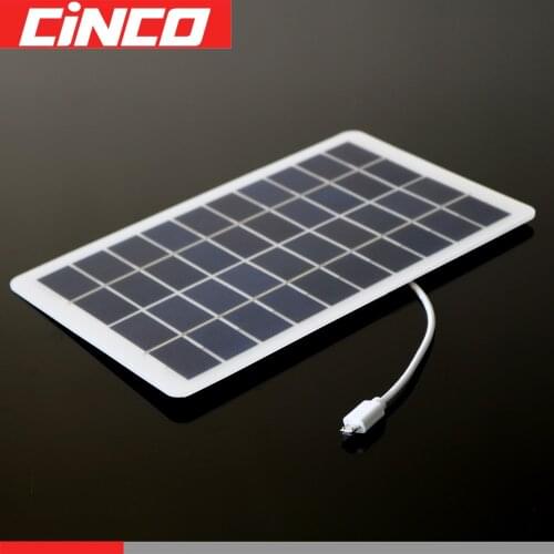 2W 4W 5W 7.5W Solar Panel 5V Outdoor Sun Power Solar Cells Charger USB Micro Female Male Output Devices Portable Solar Panels
