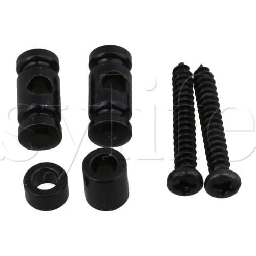 2x Black Copper Electric Guitar Groove Round String Trees Retainers