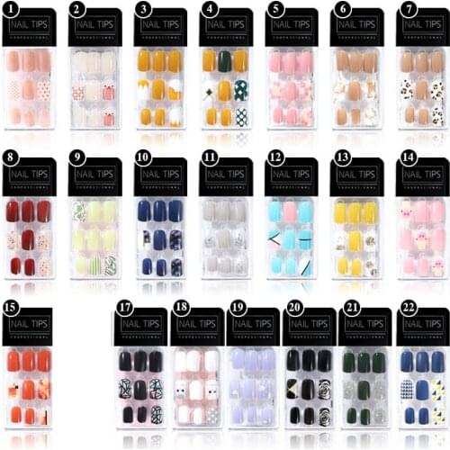 30Pcs/Box Press On Nails Custom Acrylic Almond-shaped False Nails Full Cover False Nails Tips Nail Supplies For Professionals