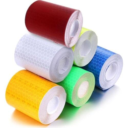 3D Cartoon Reflective Sticker Car Bike Night Traffic Safety Warning Auto Adhesive Honeycomb Pattern Decor Accessories