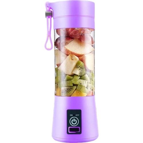 500ml 4 Blades Mini Portable Electric Fruit Juicer USB Rechargeable Smoothie Maker Blender Machine Sports Bottle Juicing Cup