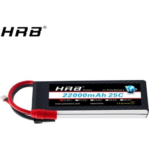 HRB 7.4V 22000mah Lipo Battery 2S XT60 Deans T XT90 EC5 XT150 AS150 XT90-S Plug 25C RC Quadcopter Airplanes Boat Car Truck Parts