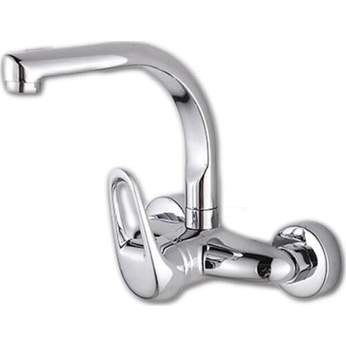 Free shipping Single handle kitchen sink faucet with dual hole kitchen faucet and deck mounted kitchen sink water faucet
