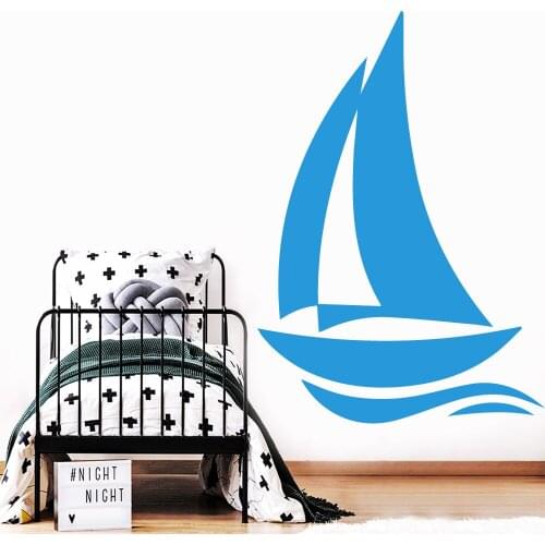 Free Shipping Ship Wall Stickers Personalized Creative Wallpaper For Kids Rooms Pvc Wall Decals Vinilo Decorativo Muursticker