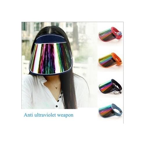 Unisex Casual Summer Hats Women Sun Cap Candy Color Transparent Empty Tops Baseball Caps Plastic PVC Sunshade Hat Visor Caps Men