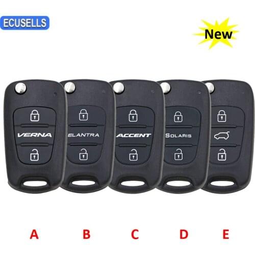3 Button Folding Remote Car Key Shell Case Housing for Hyundai Accent Verna Elantra Solaris i20 ix20 i30 ix35 with Uncut Blade
